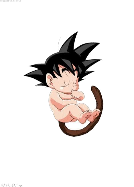 Goku bebé dormido